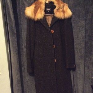 Cole Haan tweed wool coat.